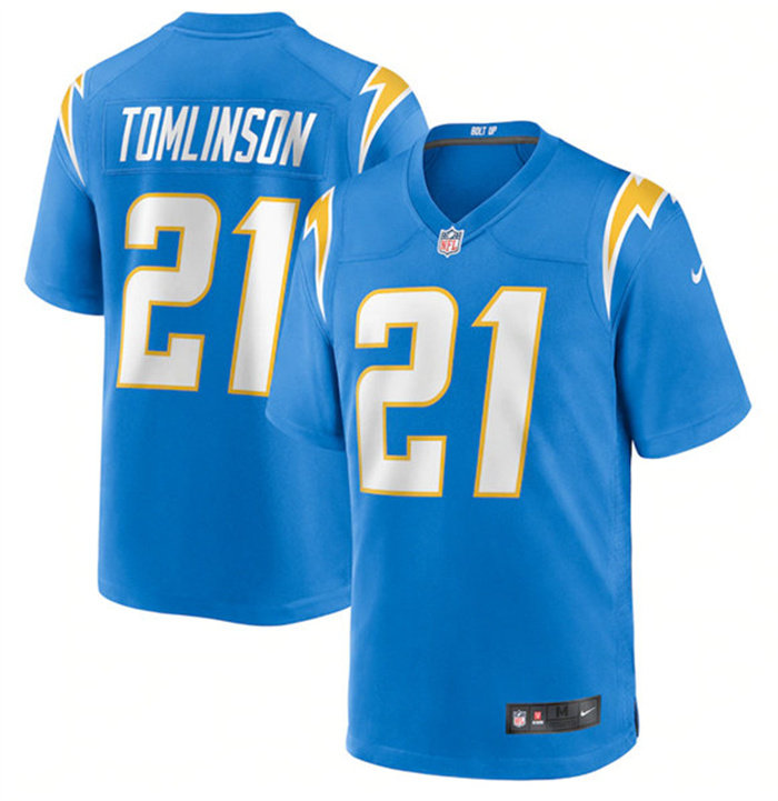 Men's Los Angeles Chargers #21 LaDainian Tomlinson Blue Stitched Game Jersey Men's Los Angeles Chargers #21 LaDainian Tomlinson Blue Stitched Game Jersey