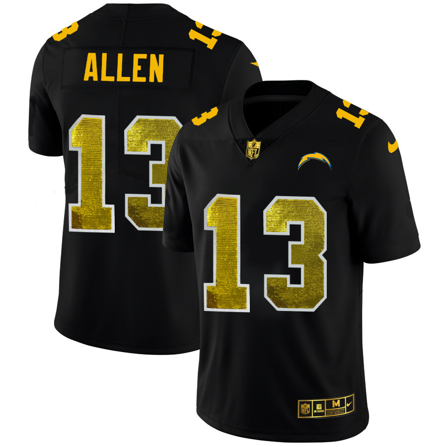 Los Angeles Chargers #13 Keenan Allen Men's Black Nike Golden Sequin Vapor Limited NFL Jersey Los Angeles Chargers #13 Keenan Allen Men's Black Nike Golden Sequin Vapor Limited NFL Jersey