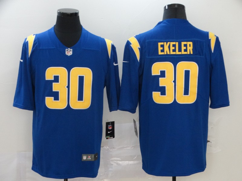 Men's Los Angeles Chargers #30 Austin Ekeler Powder Blue Vapor Limited Jersey Men's Los Angeles Chargers #30 Austin Ekeler Powder Blue Vapor Limited Jersey