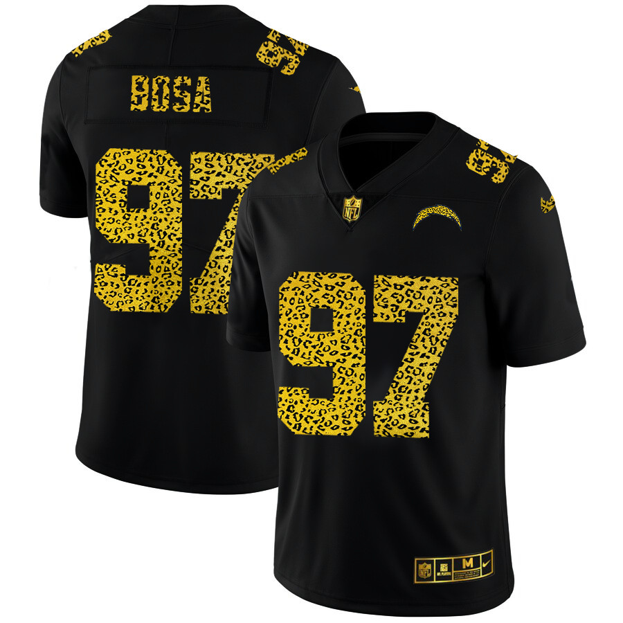 Los Angeles Chargers #97 Joey Bosa Men's Nike Leopard Print Fashion Vapor Limited NFL Jersey Black Los Angeles Chargers #97 Joey Bosa Men's Nike Leopard Print Fashion Vapor Limited NFL Jersey Black