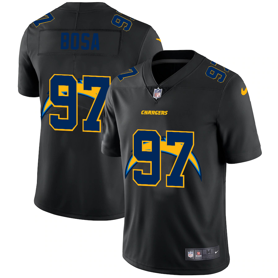 Los Angeles Chargers #97 Joey Bosa Men's Nike Team Logo Dual Overlap Limited NFL Jersey Black Los Angeles Chargers #97 Joey Bosa Men's Nike Team Logo Dual Overlap Limited NFL Jersey Black