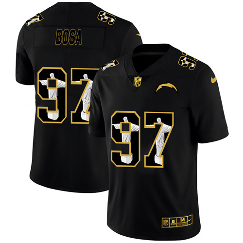 Los Angeles Chargers #97 Joey Bosa Men's Nike Carbon Black Vapor Cristo Redentor Limited NFL Jersey Los Angeles Chargers #97 Joey Bosa Men's Nike Carbon Black Vapor Cristo Redentor Limited NFL Jersey