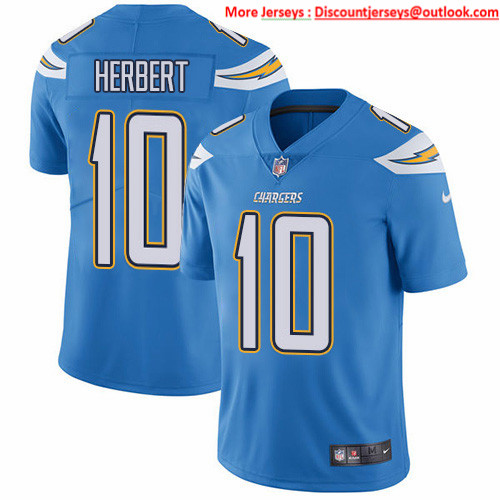 Nike Chargers #10 Justin Herbert Electric Blue Alternate Men's Stitched NFL Vapor Untouchable Limited Jersey Nike Chargers #10 Justin Herbert Electric Blue Alternate Men's Stitched NFL Vapor Untouchable Limited Jersey