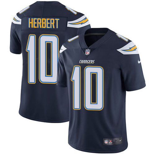 Nike Chargers #10 Justin Herbert Navy Blue Team Color Men's Stitched NFL Vapor Untouchable Limited Jersey Nike Chargers #10 Justin Herbert Navy Blue Team Color Men's Stitched NFL Vapor Untouchable Limited Jersey