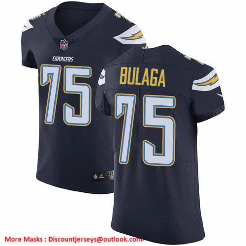 Nike Chargers #75 Bryan Bulaga Navy Blue Team Color Men's Stitched NFL Vapor Untouchable Elite Jersey