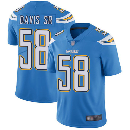 Chargers #58 Thomas Davis Sr Electric Blue Alternate Men's Stitched Football Vapor Untouchable Limited Jersey Chargers #58 Thomas Davis Sr Electric Blue Alternate Men's Stitched Football Vapor Untouchable Limited Jersey