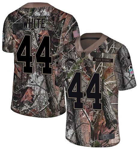 Nike Chargers #44 Kyzir White Camo Men's Stitched NFL Limited Rush Realtree Jersey
