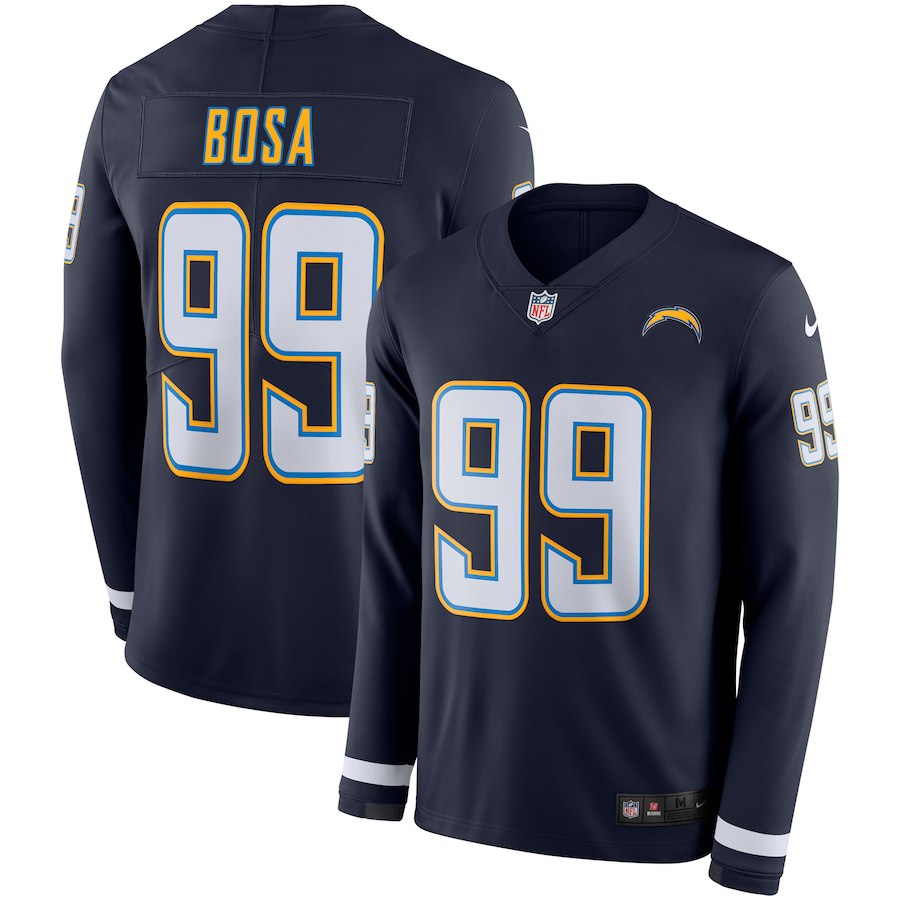 Nike Chargers 99 Joey Bosa Navy Therma Long Sleeve Jersey Nike Chargers 99 Joey Bosa Navy Therma Long Sleeve Jersey