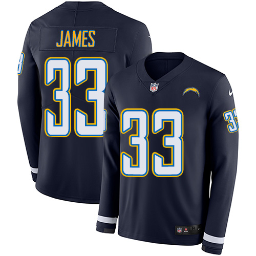 Nike Chargers #33 Derwin James Navy Blue Team Color Men's Stitched NFL Limited Therma Long Sleeve Jersey Nike Chargers #33 Derwin James Navy Blue Team Color Men's Stitched NFL Limited Therma Long Sleeve Jersey
