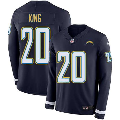 Nike Chargers #20 Desmond King Navy Blue Team Color Men's Stitched NFL Limited Therma Long Sleeve Jersey Nike Chargers #20 Desmond King Navy Blue Team Color Men's Stitched NFL Limited Therma Long Sleeve Jersey