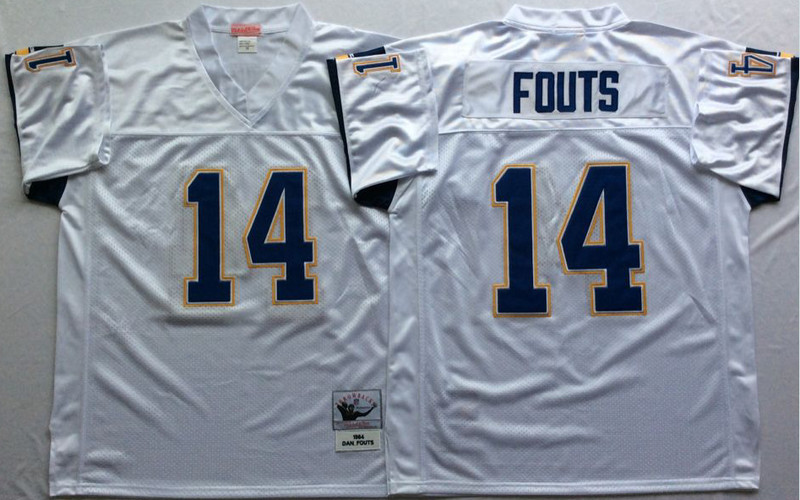 Mitchell And Ness 1994 Chargers #14 Dan Fouts white Throwback Stitched NFL Jersey Mitchell And Ness 1994 Chargers #14 Dan Fouts white Throwback Stitched NFL Jersey