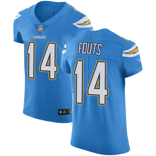 Nike Chargers #14 Dan Fouts Electric Blue Alternate Men's Stitched NFL Vapor Untouchable Elite Jersey Nike Chargers #14 Dan Fouts Electric Blue Alternate Men's Stitched NFL Vapor Untouchable Elite Jersey