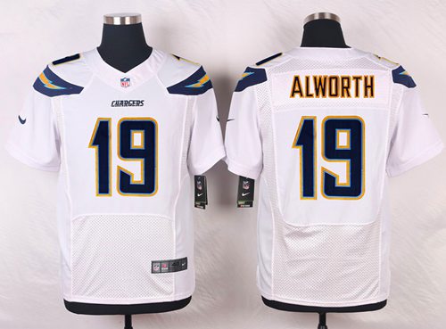Nike Chargers #19 Lance Alworth White Men's Stitched NFL New Elite Jersey Nike Chargers #19 Lance Alworth White Men's Stitched NFL New Elite Jersey