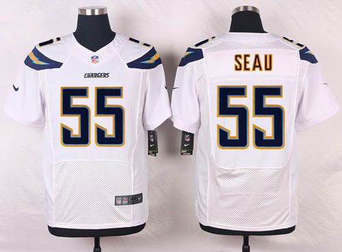 Nike Chargers #55 Junior Seau White Men's Stitched NFL New Elite Jersey