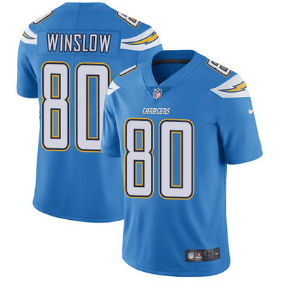 Nike Chargers #80 Kellen Winslow Electric Blue Alternate Men's Stitched NFL Vapor Untouchable Limited Jersey Nike Chargers #80 Kellen Winslow Electric Blue Alternate Men's Stitched NFL Vapor Untouchable Limited Jersey
