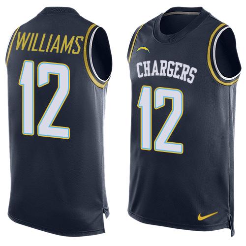 Nike Chargers #12 Mike Williams Navy Blue Team Color Men's Stitched NFL Limited Tank Top Jersey Nike Chargers #12 Mike Williams Navy Blue Team Color Men's Stitched NFL Limited Tank Top Jersey