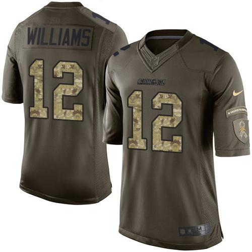 Nike Chargers #12 Mike Williams Green Men's Stitched NFL Limited Salute to Service Jersey Nike Chargers #12 Mike Williams Green Men's Stitched NFL Limited Salute to Service Jersey