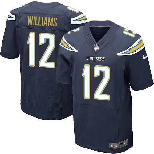 Nike Chargers #12 Mike Williams Navy Blue Team Color Men's Stitched NFL New Elite Jersey Nike Chargers #12 Mike Williams Navy Blue Team Color Men's Stitched NFL New Elite Jersey