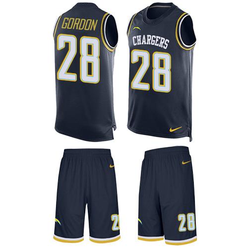 Nike Chargers #28 Melvin Gordon Navy Blue Team Color Men's Stitched NFL Limited Tank Top Suit Jersey Nike Chargers #28 Melvin Gordon Navy Blue Team Color Men's Stitched NFL Limited Tank Top Suit Jersey