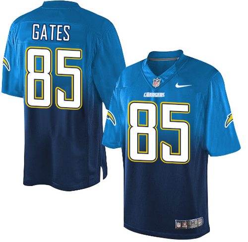 Nike Chargers #85 Antonio Gates Electric Blue Navy Blue Men's Stitched NFL Elite Fadeaway Fashion Jersey Nike Chargers #85 Antonio Gates Electric Blue Navy Blue Men's Stitched NFL Elite Fadeaway Fashion Jersey