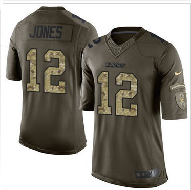Nike San Diego Chargers #12 Jacoby Jones Green Men's Stitched NFL Limited Salute to Service Jersey
