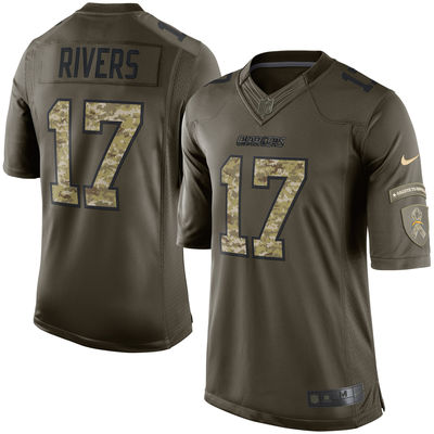 Men's San Diego Chargers 17 Philip Rivers Nike Green Salute To Service Limited Jersey Men's San Diego Chargers 17 Philip Rivers Nike Green Salute To Service Limited Jersey