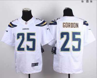 San Diego Chargers #25 Gordon Whtie elite jersey