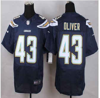 New San Diego Chrgers #43 Branden Oliver Navy Blue Team Color Men's Stitched NFL New Elite Jersey