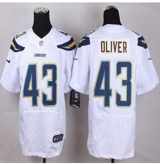 New San Diego Chrgers #43 Branden Oliver White Men's Stitched NFL New Elite Jersey