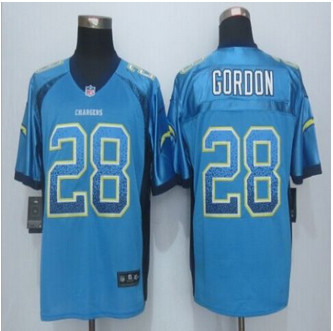 New San Diego Chrgers #28 Melvin Gordon Electric Blue Alternate Men's Stitched NFL Elite Drift Fashion Jersey