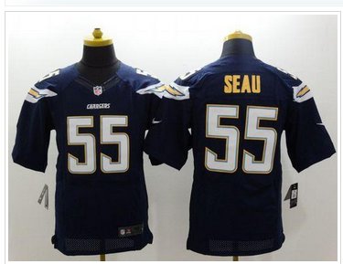 New San Diego Chargers #55 Junior Seau Navy Blue Team Color NFL New Elite Jersey