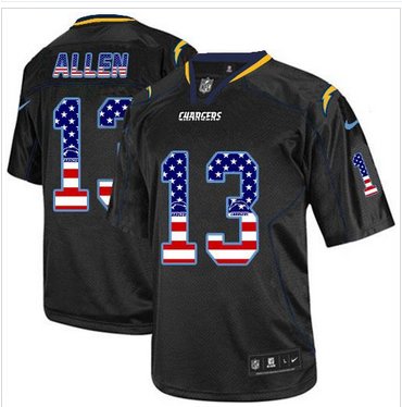 NEW San Diego Chargers #13 Keenan Allen Black NFL Elite USA Flag Fashion Jersey NEW San Diego Chargers #13 Keenan Allen Black NFL Elite USA Flag Fashion Jersey