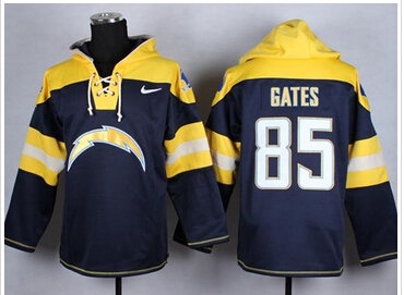 NEW San Diego Chargers #85 Antonio Gates Navy Blue Player Pullover NFL Hoodie NEW San Diego Chargers #85 Antonio Gates Navy Blue Player Pullover NFL Hoodie