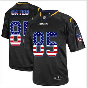 NEW San Diego Chargers #85 Antonio Gates Black NFL Elite USA Flag Fashion Jersey NEW San Diego Chargers #85 Antonio Gates Black NFL Elite USA Flag Fashion Jersey