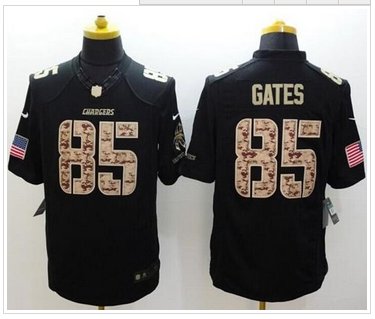 NEW San Diego Chargers #85 Antonio Gates Black NFL Limited Salute to Service jersey