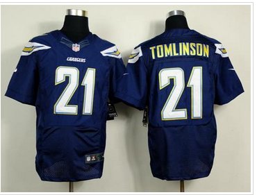 NEW San Diego Chargers #21 LaDainian Tomlinson Navy Blue Team Color NFL New Elite Jersey