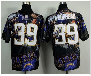 NEW San Diego Chrgers #39 Danny Woodhead Team Color NFL Elite Fanatical Version Jersey