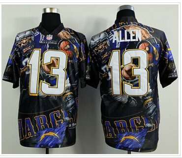 NEW San Diego Chrgers #13 Keenan Allen Team Color NFL Elite Fanatical Version Jersey