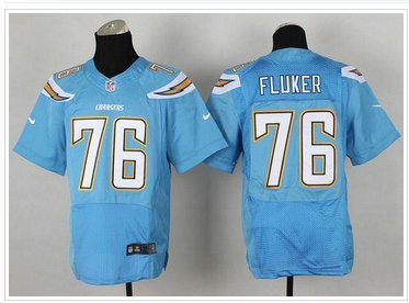 New San Diego Chargers #76 D.J. Fluker Blue NFL New Elite Jersey