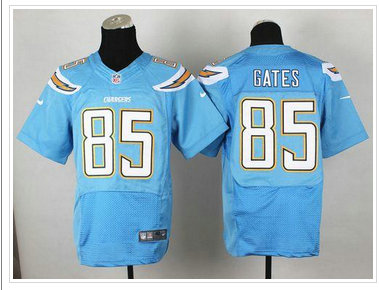 NEW San Diego Chargers #85 Antonio Gates Electric Blue NFL New Elite Jersey