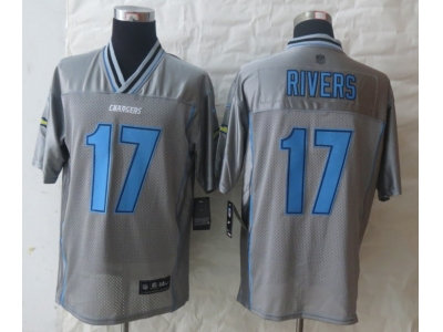 San Diego Charger #17 Rivers Grey Jerseys(Vapor Elite)