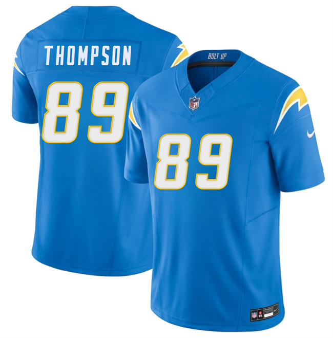 Men's Los Angeles Chargers #89 Brenen Thompson Blue 2026 F.U.S.E. Vapor Limited Stitched Football Jersey