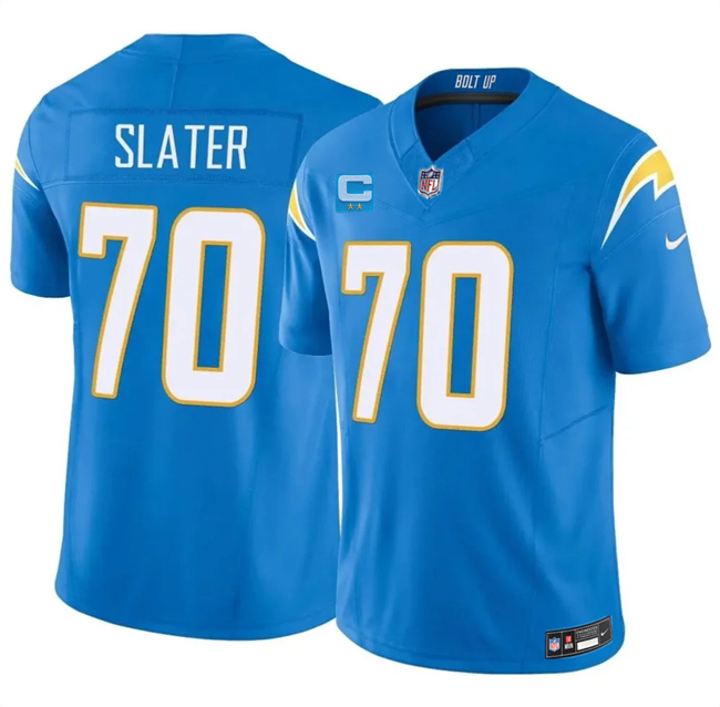 Men's Los Angeles Chargers #70 Rashawn Slater Blue 2026 F.U.S.E. 2-Star C Patch Vapor Limited Stitched Football Jersey
