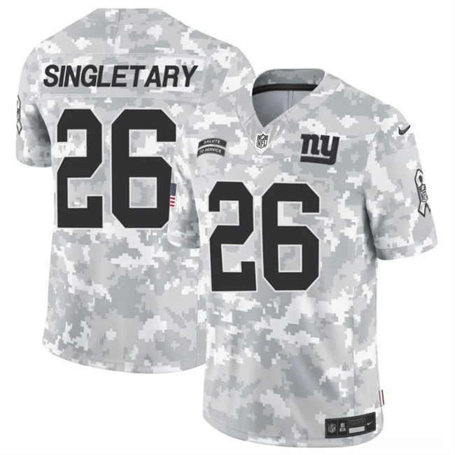 Men's New York Giants #26 Devin Singletary 2024 F.U.S.E Arctic Camo Salute To Service Limited Stitched Football Jersey Men's New York Giants #26 Devin Singletary 2024 F.U.S.E Arctic Camo Salute To Service Limited Stitched Football Jersey