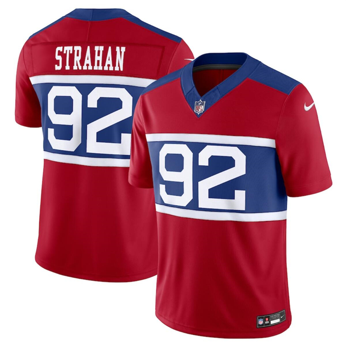 Men's New York Giants #92 Michael Strahan Century Red Alternate Vapor F.U.S.E. Limited Stitched Football Jersey Men's New York Giants #92 Michael Strahan Century Red Alternate Vapor F.U.S.E. Limited Stitched Football Jersey
