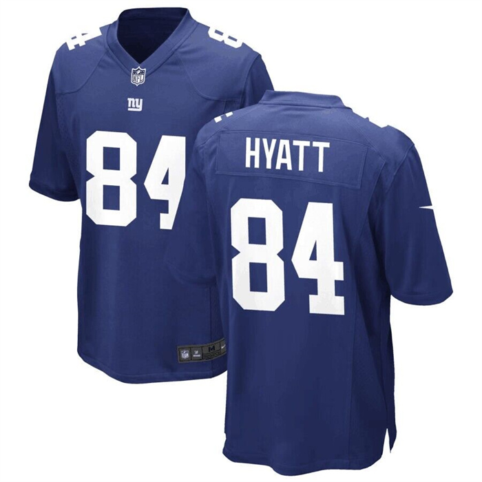 Men's New York Giants #84 Jalin Hyatt Royal Stitched Game Jersey Men's New York Giants #84 Jalin Hyatt Royal Stitched Game Jersey