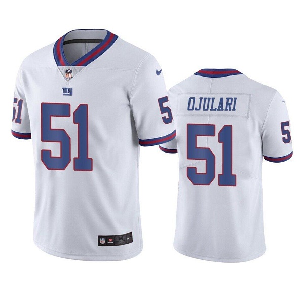 Men's New York Giants #51 Azeez Ojulari White Color Rush Limited Stitched Jersey Men's New York Giants #51 Azeez Ojulari White Color Rush Limited Stitched Jersey