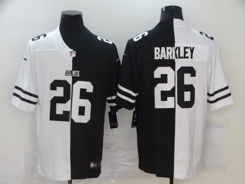 Nike Giants 26 Saquon Barkley Black And White Split Vapor Untouchable Limited Jersey Nike Giants 26 Saquon Barkley Black And White Split Vapor Untouchable Limited Jersey
