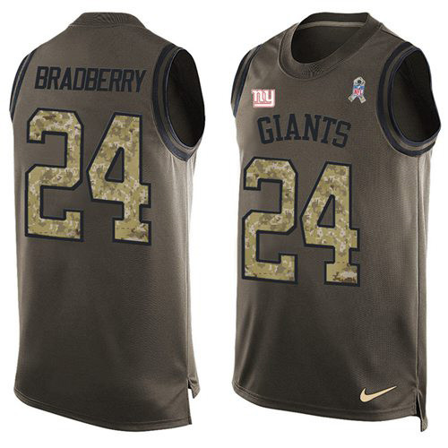 Nike Giants #24 James Bradberry Green Men's Stitched NFL Limited Salute To Service Tank Top Jersey Nike Giants #24 James Bradberry Green Men's Stitched NFL Limited Salute To Service Tank Top Jersey