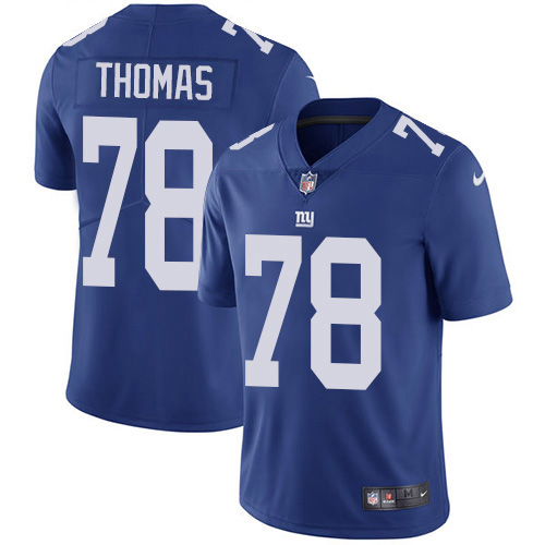 Nike Giants #78 Andrew Thomas Royal Blue Team Color Men's Stitched NFL Vapor Untouchable Limited Jersey Nike Giants #78 Andrew Thomas Royal Blue Team Color Men's Stitched NFL Vapor Untouchable Limited Jersey